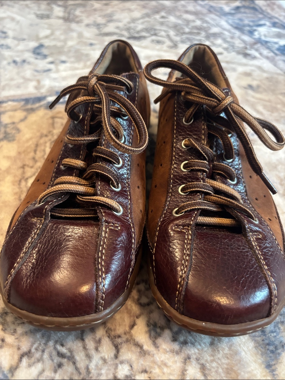 Born Two-Tone Brown Leather Sneakers - Picture 6 of 9